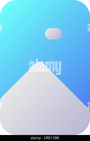 Vertical picture pixel perfect flat gradient two-color ui icon Stock Vector