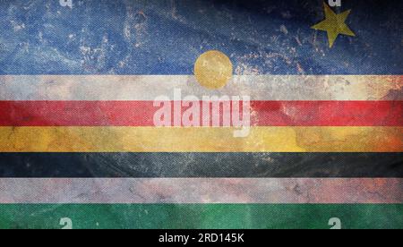 retro flag of Nilo Saharan peoples Shilluk people with grunge texture. flag representing ethnic group or culture, regional authorities. no flagpole. P Stock Photo