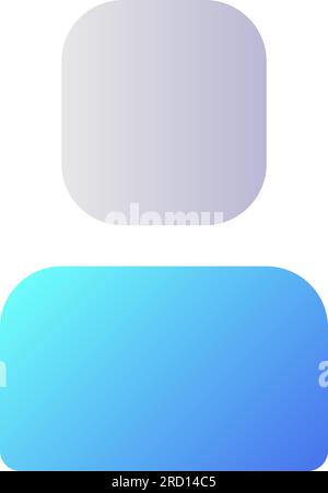 User pixel perfect flat gradient two-color ui icon Stock Vector