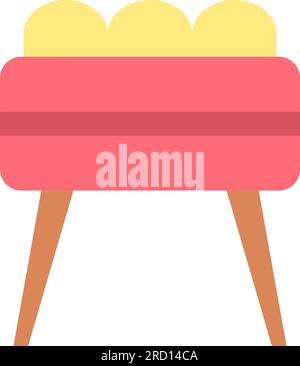 Ottoman Stool Icon Image. Stock Vector
