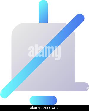 Mute notification sound pixel perfect flat gradient two-color ui icon Stock Vector
