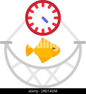 Overfishing Icon Image. Stock Vector