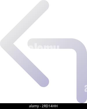 Reply arrow pixel perfect flat gradient two-color ui icon Stock Vector