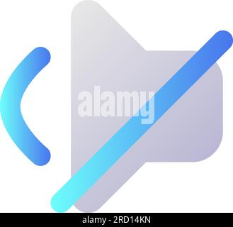 Mute sound pixel perfect flat gradient two-color ui icon Stock Vector