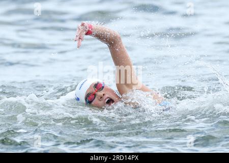 Fukuoka, Japan. 15th July, 2023. Airi Ebina (JPN) Swimming : World Aquatics Championships Fukuoka 2023 Open Water Swimming Women's 10km at Seaside Momochi Beach Park in Fukuoka, Japan . Credit: YUTAKA/AFLO SPORT/Alamy Live News Stock Photo