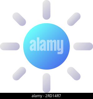Brightness pixel perfect flat gradient two-color ui icon Stock Vector