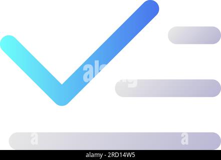 List and checkmark pixel perfect flat gradient two-color ui icon Stock Vector