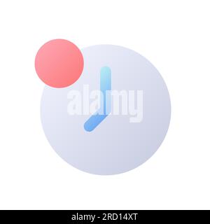 Reminder from time app pixel perfect flat gradient two-color ui icon Stock Vector