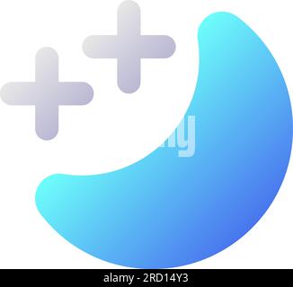 Sleep mode pixel perfect flat gradient two-color ui icon Stock Vector