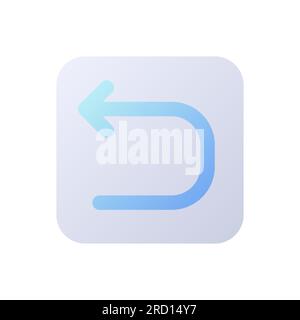 Backward arrow pixel perfect flat gradient two-color ui icon Stock Vector