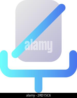 Turn off microphone pixel perfect flat gradient two-color ui icon Stock Vector