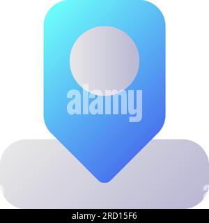 Location pin pixel perfect flat gradient two-color ui icon Stock Vector
