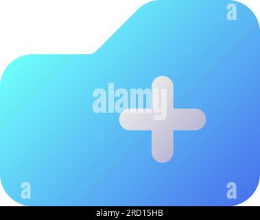 Add to folder pixel perfect flat gradient two-color ui icon Stock Vector