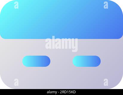 Payment card pixel perfect flat gradient two-color ui icon Stock Vector