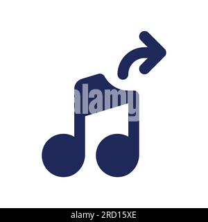 Extract audio black pixel perfect solid ui icon Stock Vector