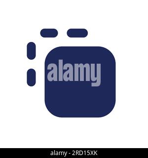 Dissolve black pixel perfect solid ui icon Stock Vector