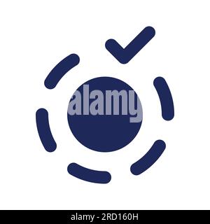 Apply breathe animation effect black pixel perfect solid ui icon Stock Vector