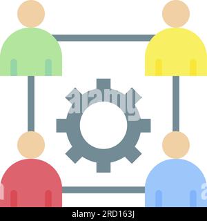 Outsource Management Icon Image. Stock Vector