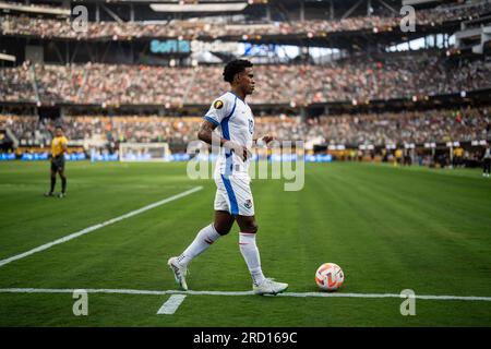 Panama midfielder Edgar Bárcenas (10) during the Concacaf 2023 Gold Cup final against Mexico, Sunday, July 16, 2023, at SoFi Stadium, in Inglewood, CA Stock Photo