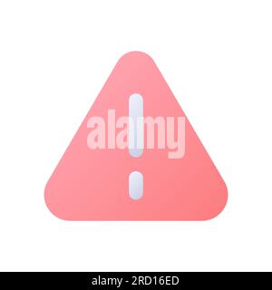 Caution sign pixel perfect flat gradient two-color ui icon Stock Vector