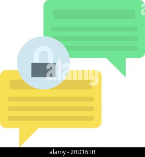 Secure Messaging Icon Image. Stock Vector