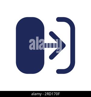 Transition black pixel perfect solid ui icon Stock Vector
