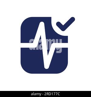 Heartbeat animation effect applying black pixel perfect solid ui icon Stock Vector
