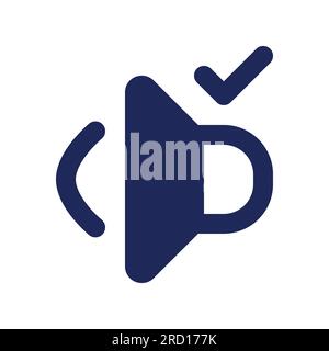 Volume on black pixel perfect solid ui icon Stock Vector