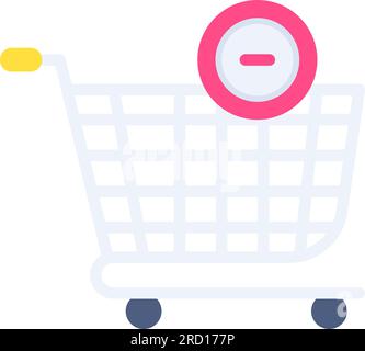 Remove From The Cart Icon Image. Stock Vector