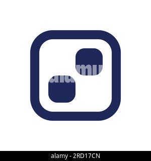 Pixelated transition effect black solid ui icon Stock Vector