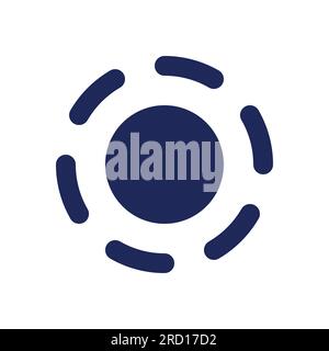 Breathe animation effect black pixel perfect solid ui icon Stock Vector