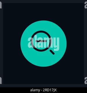 Active decrease zoom UI element template Stock Vector