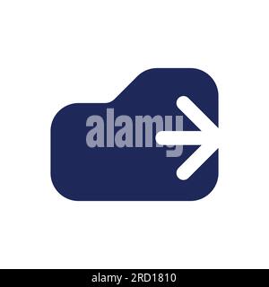 Logout black pixel perfect solid ui icon Stock Vector