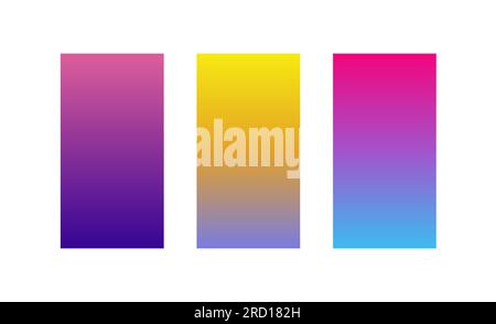 Modern screen design gradient mobile app. Bright colorful pink green blue red design ui smartphone screen background theme. Stock Vector