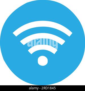 Vector Illustration with white Wifi Icon Stock Vector
