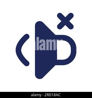 Volume off black pixel perfect solid ui icon Stock Vector