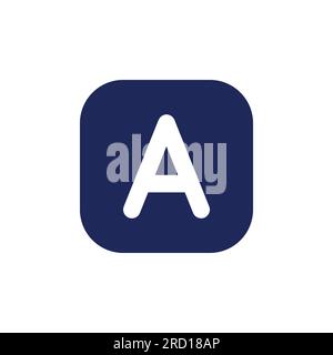 Font style black pixel perfect solid ui icon Stock Vector