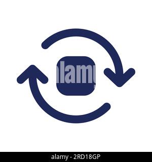 Spin animation black pixel perfect solid ui icon Stock Vector