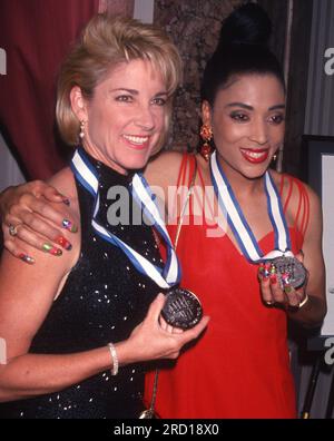 1993Florence Griffith Joyner Chris Evert John Barrett/PHOTOlink / MediaPunch Stock Photo