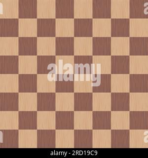 Empty chess board. Wooden empty chess board seamless pattern Stock Vector