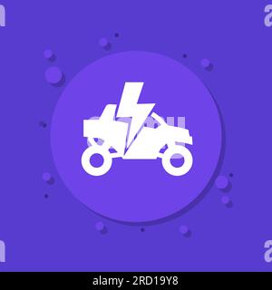 electric UTV icon, Side-by-side vehicle Stock Vector