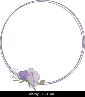 Vector illustration purple wreath frame for invitation card will you ...