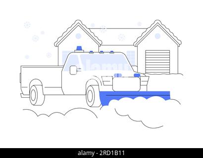 Snow removal service abstract concept vector illustration. Stock Vector