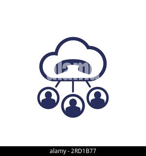 Voip telephony or calls icon Stock Vector