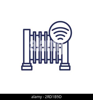 Automatic gate system icon. Outline Automatic gate system vector icon ...