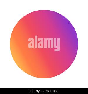 Gradient round button as in Instagram app. Social media icon user. Editorial illustration Stock Vector