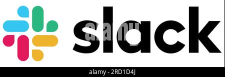 Slack technologies logo. Editorial vector icon isolated on white background Stock Vector