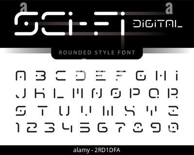 Modern Rounded Font With Dots. Minimalist Typography Style Alphabet For  Tech, Futuristic And Unwear, Poster And Print Design. Uppercase, Lowercase  Letters, Numbers And Symbols Royalty Free SVG, Cliparts, Vectors, and Stock  Illustration.