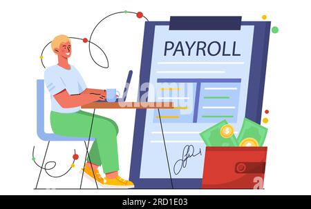 Man with payroll vector concept Stock Vector