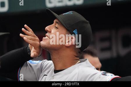 Miami Marlins Coach Jon Jay Places Editorial Stock Photo - Stock Image